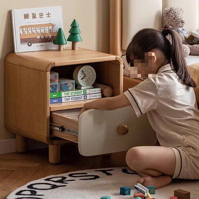 Table de nuit japonaise traditionnelle en bois massif avec tiroir de rangement pour chambre à coucher 