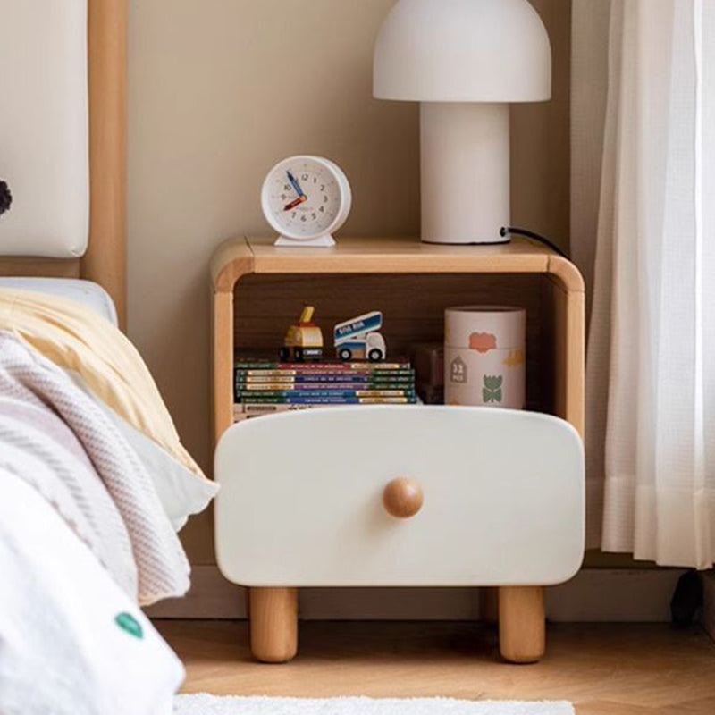 Table de nuit japonaise traditionnelle en bois massif avec tiroir de rangement pour chambre à coucher 
