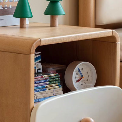 Table de nuit japonaise traditionnelle en bois massif avec tiroir de rangement pour chambre à coucher 