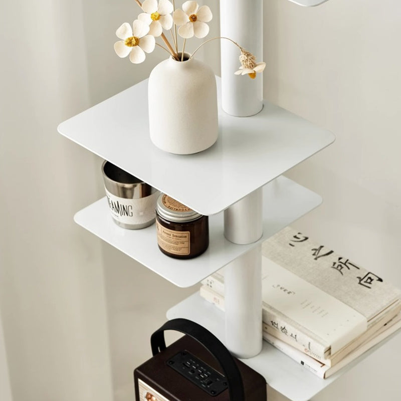 Étagère invisible en spirale en acier au carbone du milieu du siècle moderne à 9 niveaux pour le rangement d&