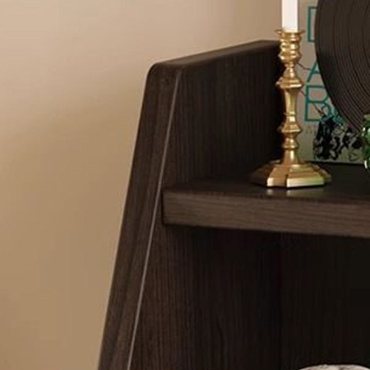 Traditional Vintage Bamboo Fiberboard Multi-functional Storage Sideboard 3/4-Tier Display Rack With Drawer For Home Office