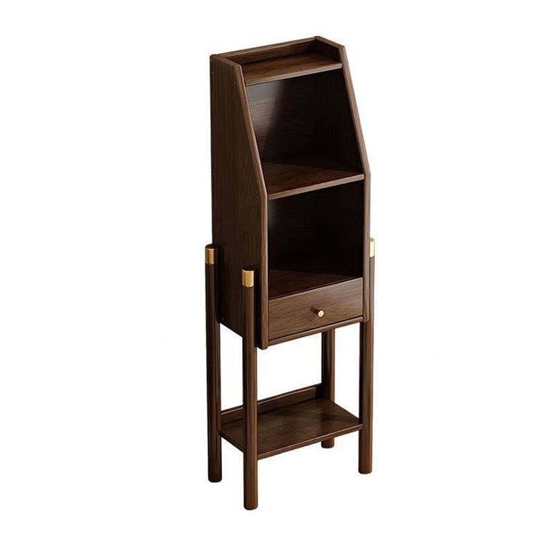Traditional Vintage Bamboo Fiberboard Multi-functional Storage Sideboard 3/4-Tier Display Rack With Drawer For Home Office