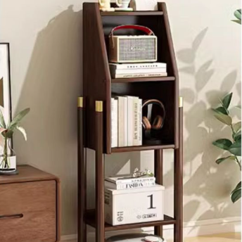 Traditional Vintage Bamboo Fiberboard Multi-functional Storage Sideboard 3/4-Tier Display Rack With Drawer For Home Office