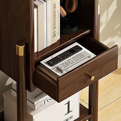 Traditional Vintage Solid Wood Multi-functional Storage Sideboard 3/4-Tier Display Rack With Drawer For Home Office