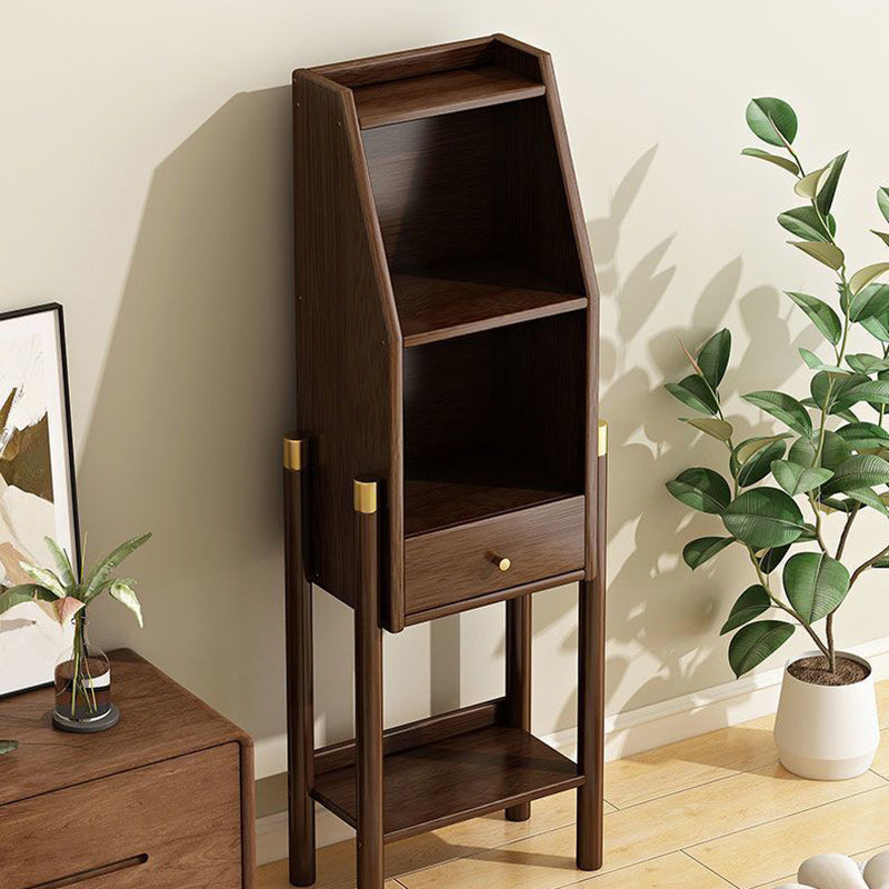 Traditional Vintage Bamboo Fiberboard Multi-functional Storage Sideboard 3/4-Tier Display Rack With Drawer For Home Office