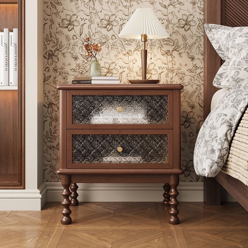 Table de nuit cubique minimaliste moderne en panneau de fibres à densité moyenne avec 1 tiroir pour chambre 