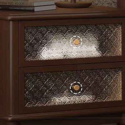 Table de nuit cubique minimaliste moderne en panneau de fibres à densité moyenne avec 1 tiroir pour chambre 