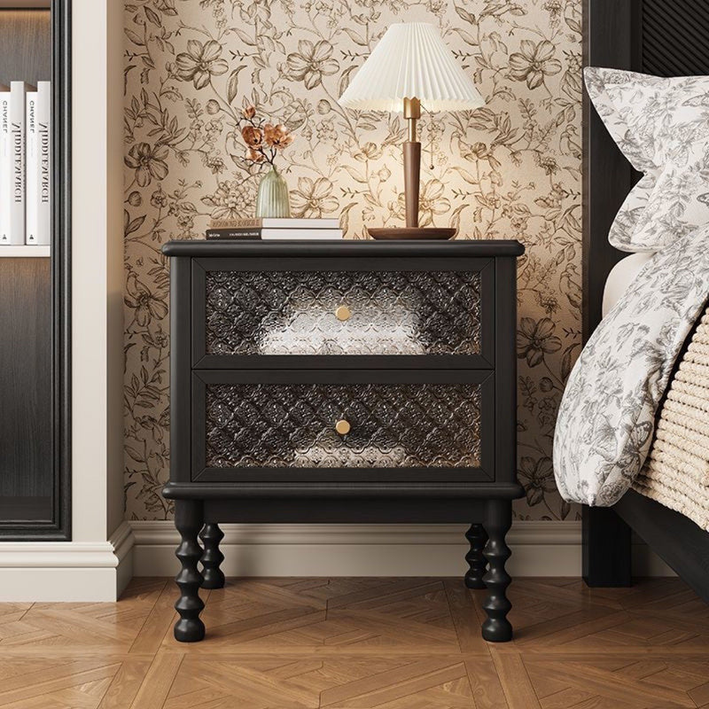 Table de nuit cubique minimaliste moderne en panneau de fibres à densité moyenne avec 1 tiroir pour chambre 