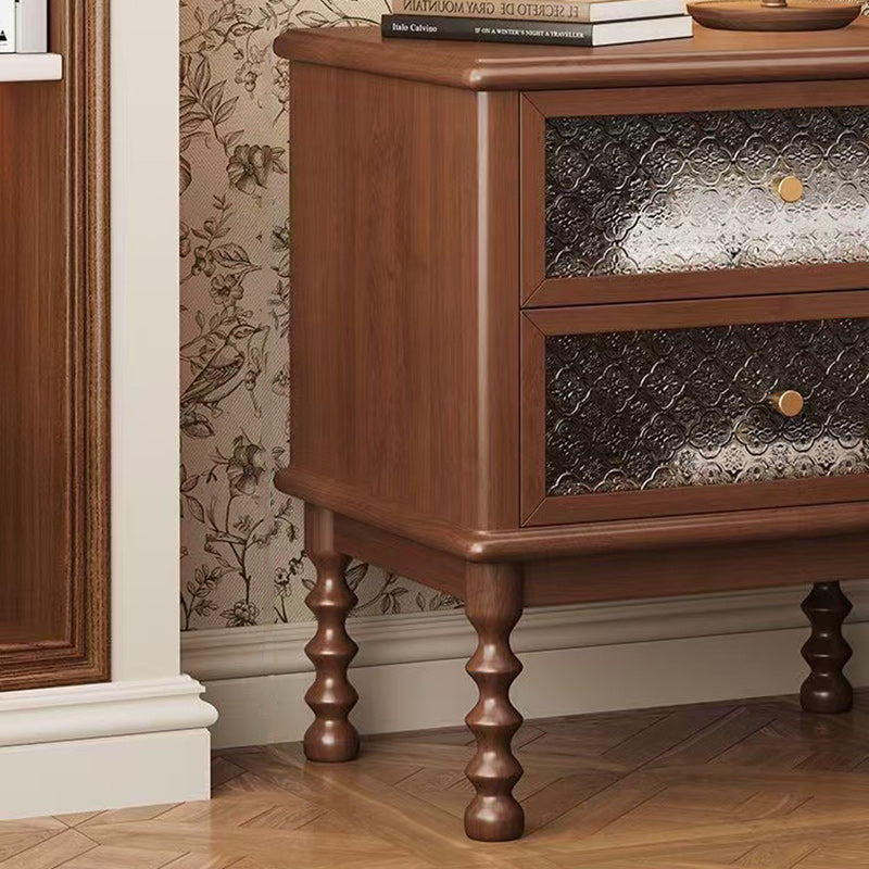 Table de nuit cubique minimaliste moderne en panneau de fibres à densité moyenne avec 1 tiroir pour chambre 