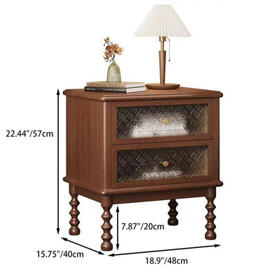 Table de nuit cubique minimaliste moderne en panneau de fibres à densité moyenne avec 1 tiroir pour chambre 