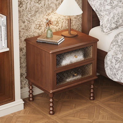 Table de nuit cubique minimaliste moderne en panneau de fibres à densité moyenne avec 1 tiroir pour chambre 