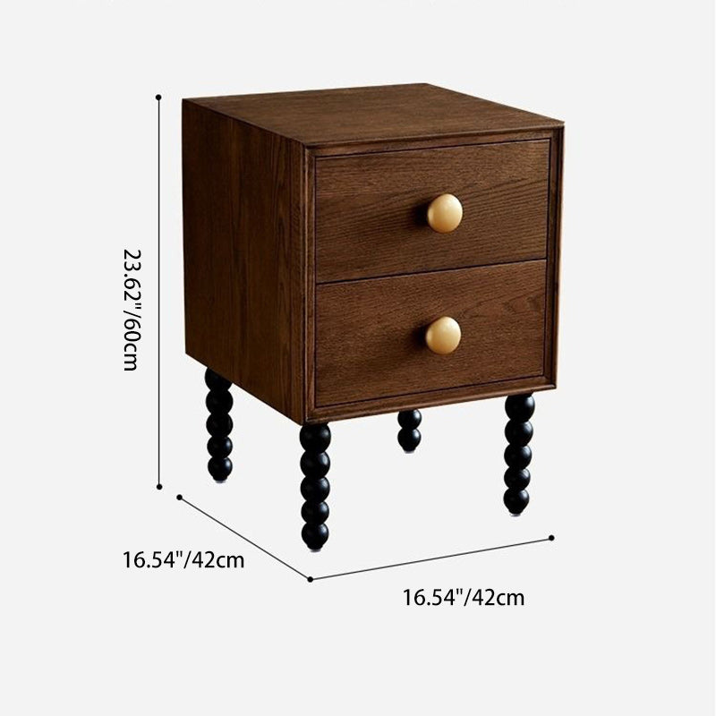 Table de nuit cubique minimaliste moderne en panneau de fibres à densité moyenne avec 1 tiroir pour chambre 