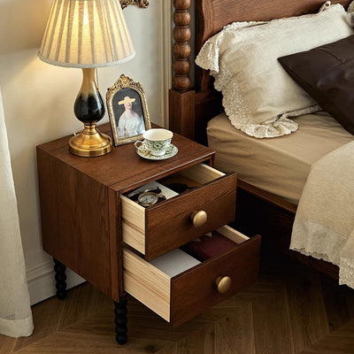 Table de nuit cubique minimaliste moderne en panneau de fibres à densité moyenne avec 1 tiroir pour chambre 