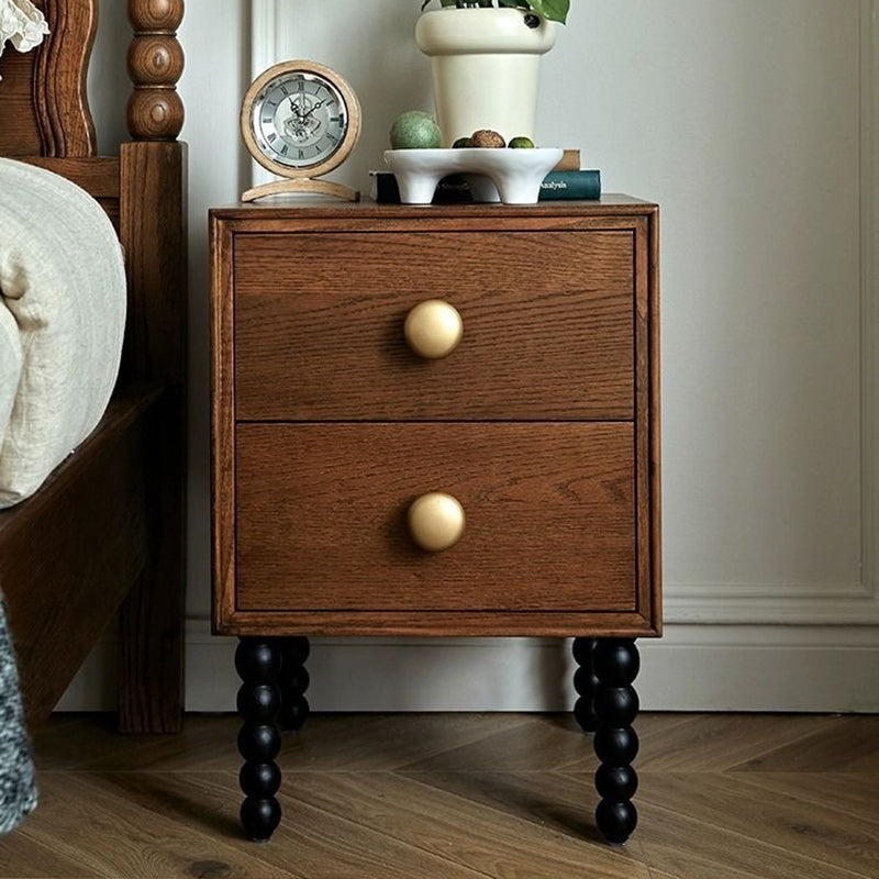 Table de nuit cubique minimaliste moderne en panneau de fibres à densité moyenne avec 1 tiroir pour chambre 