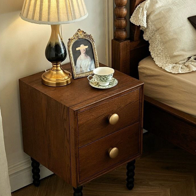 Table de nuit cubique minimaliste moderne en panneau de fibres à densité moyenne avec 1 tiroir pour chambre 
