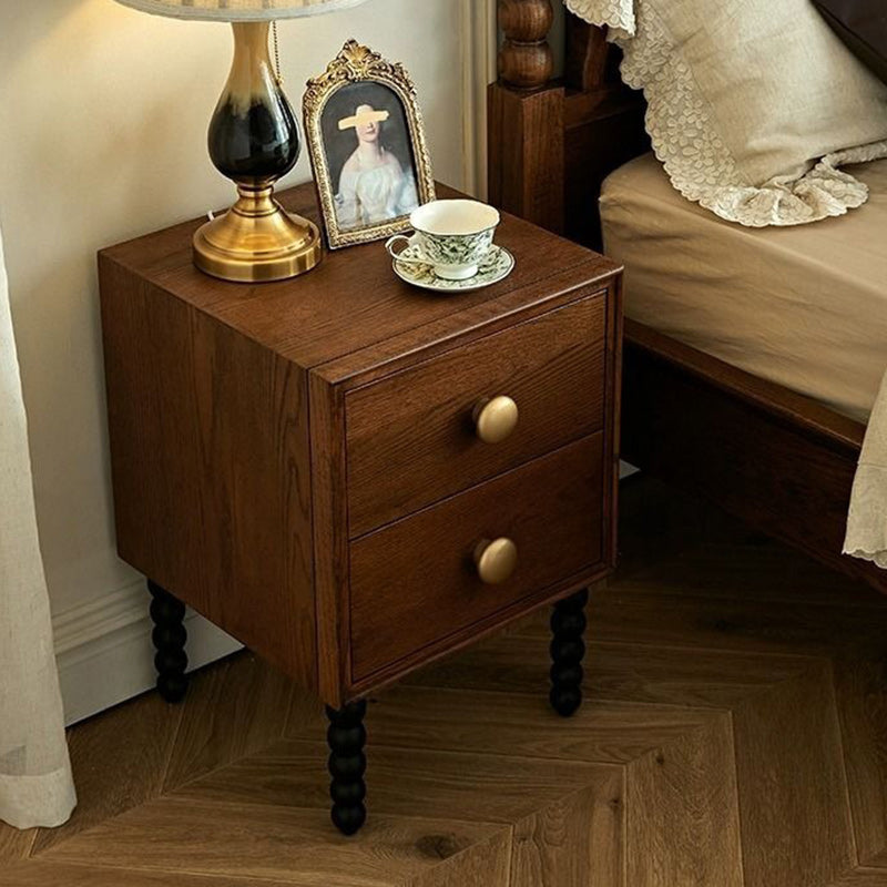 Table de nuit cubique minimaliste moderne en panneau de fibres à densité moyenne avec 1 tiroir pour chambre 