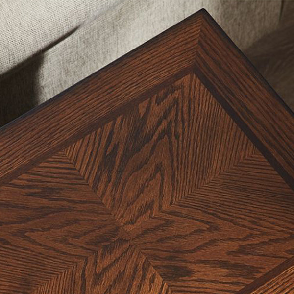 Traditioneller kolonialer Säulentisch aus massivem Holz mit 1 Schublade und Schrank für das Wohnzimmer 