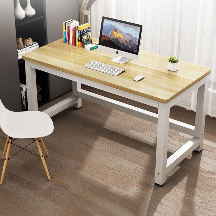 Moderner minimalistischer rechteckiger Getreideteller-Stahltisch für das Heimbüro 