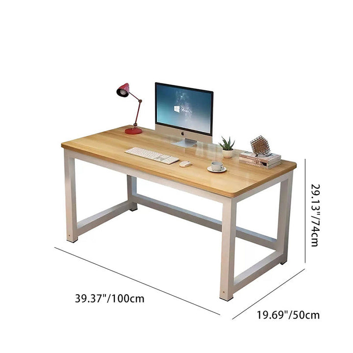 Moderner minimalistischer rechteckiger Getreideteller-Stahltisch für das Heimbüro 