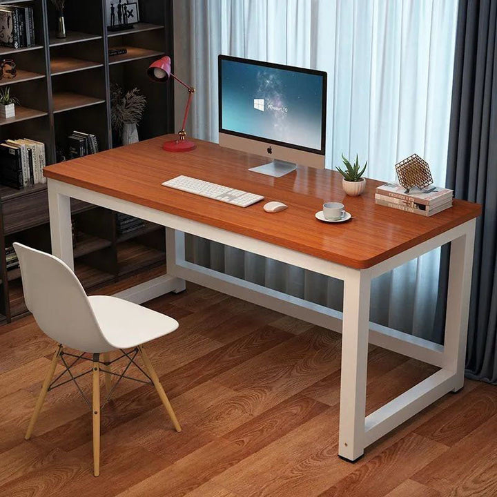 Moderner minimalistischer rechteckiger Getreideteller-Stahltisch für das Heimbüro 