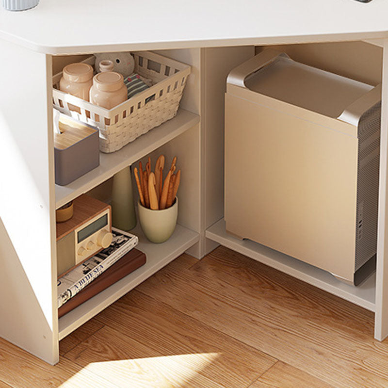 Moderner minimalistischer Dreieck-Kurven-Dichteplatten-Schreibtisch für das Homeoffice 