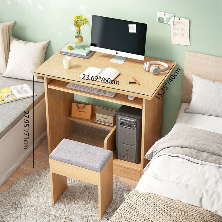 Moderner minimalistischer rechteckiger Dichteplatten-Schreibtisch mit 3 Ebenen für das Home Office 