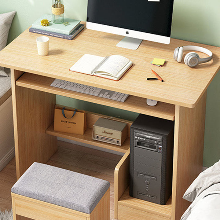 Moderner minimalistischer rechteckiger Dichteplatten-Schreibtisch mit 3 Ebenen für das Home Office 