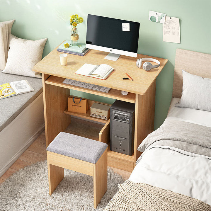 Moderner minimalistischer rechteckiger Dichteplatten-Schreibtisch mit 3 Ebenen für das Home Office 