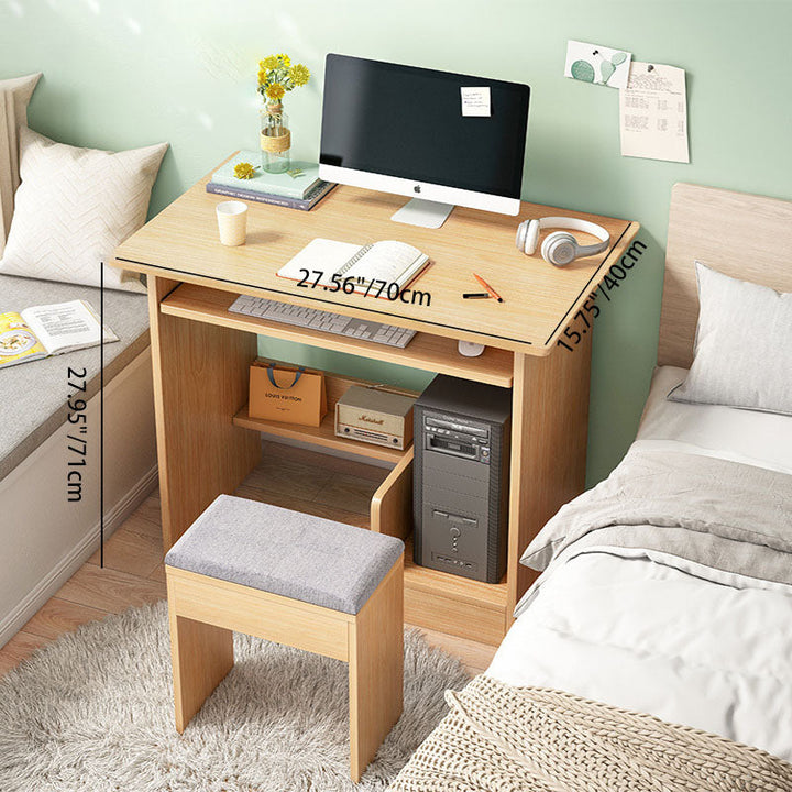 Moderner minimalistischer rechteckiger Dichteplatten-Schreibtisch mit 3 Ebenen für das Home Office 