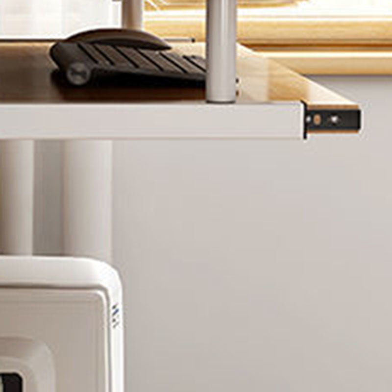 Moderner minimalistischer rechteckiger Schreibtisch aus Eisen-Dichteplatte mit 3 Ebenen für das Home Office 
