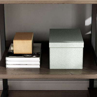 Moderner minimalistischer rechteckiger Schreibtisch aus Eisen-Dichteplatte mit 3 Ebenen für das Home Office 