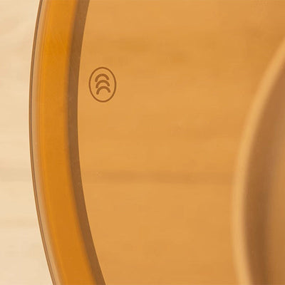 Table d'appoint moderne minimaliste amovible en verre rond avec dalle de roche et fer à 2 niveaux pour salon 