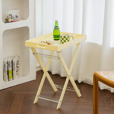 Table d'appoint rectangulaire arc-en-ciel pliable en acrylique minimaliste moderne pour salon 