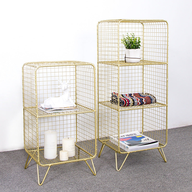 Mesa Lateral Rectangular de Hierro Minimalista Moderna de 2/3 Niveles Para Sala de Estar 