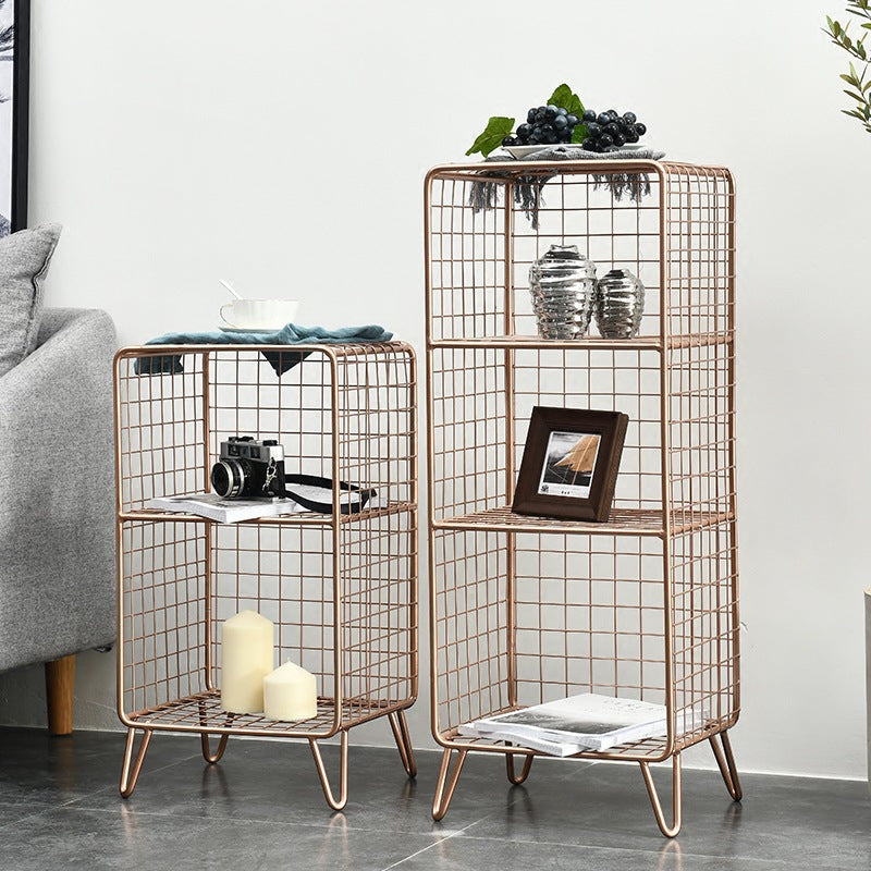 Mesa Lateral Rectangular de Hierro Minimalista Moderna de 2/3 Niveles Para Sala de Estar 