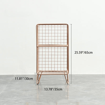 Mesa Lateral Rectangular de Hierro Minimalista Moderna de 2/3 Niveles Para Sala de Estar 