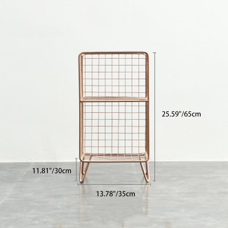 Mesa Lateral Rectangular de Hierro Minimalista Moderna de 2/3 Niveles Para Sala de Estar 