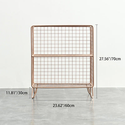 Mesa Lateral Rectangular de Hierro Minimalista Moderna de 2/3 Niveles Para Sala de Estar 
