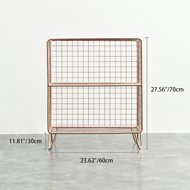 Mesa Lateral Rectangular de Hierro Minimalista Moderna de 2/3 Niveles Para Sala de Estar 