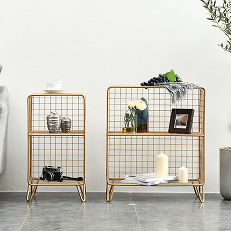 Mesa Lateral Rectangular de Hierro Minimalista Moderna de 2/3 Niveles Para Sala de Estar 