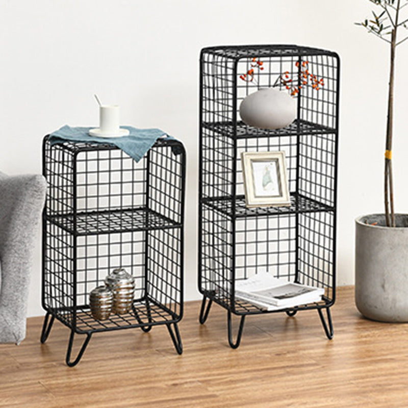 Mesa Lateral Rectangular de Hierro Minimalista Moderna de 2/3 Niveles Para Sala de Estar 