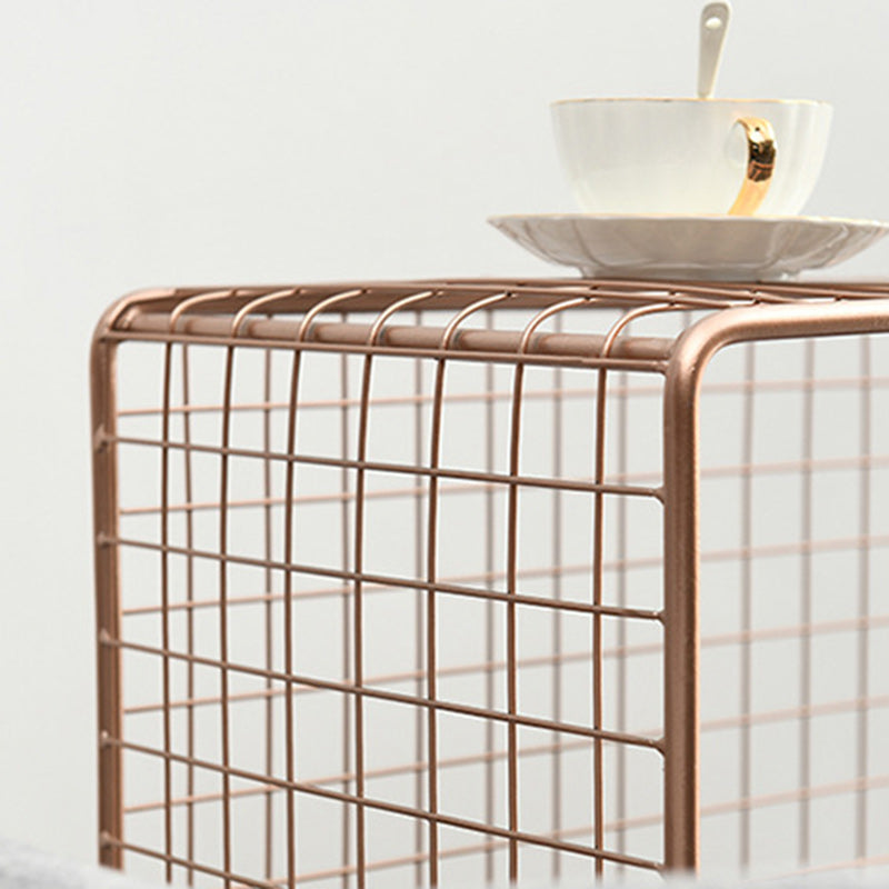 Mesa Lateral Rectangular de Hierro Minimalista Moderna de 2/3 Niveles Para Sala de Estar 