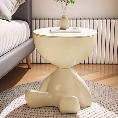Mesa Auxiliar Redonda de Plástico Creativa Contemporánea para Sala de Estar 