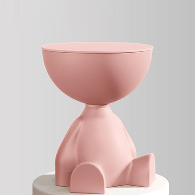 Mesa Auxiliar Redonda de Plástico Creativa Contemporánea para Sala de Estar 