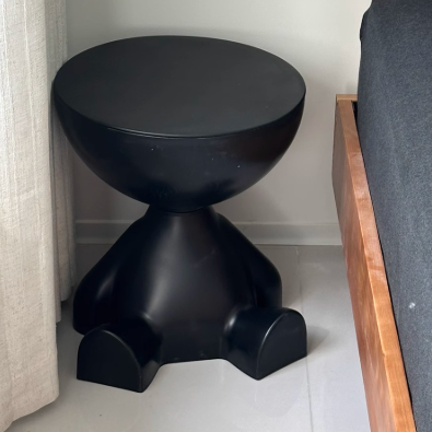 Contemporary Creative Bear Round Plastic Side Table For Living Room