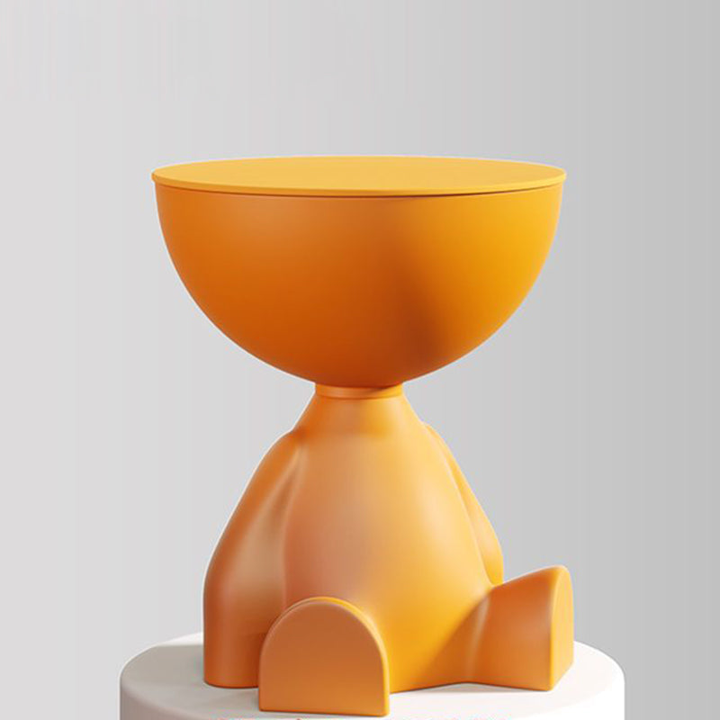 Mesa Auxiliar Redonda de Plástico Creativa Contemporánea para Sala de Estar 