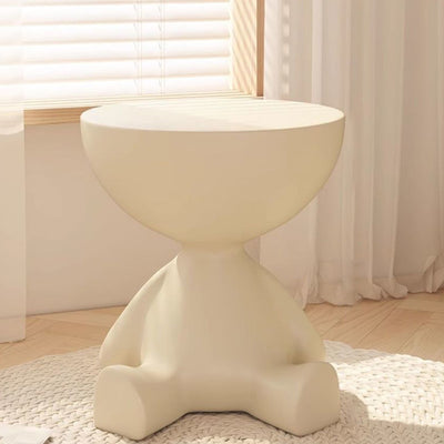 Mesa Auxiliar Redonda de Plástico Creativa Contemporánea para Sala de Estar 