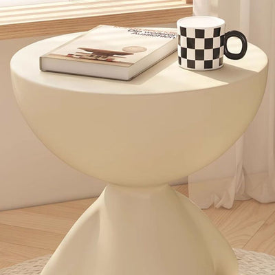Mesa Auxiliar Redonda de Plástico Creativa Contemporánea para Sala de Estar 