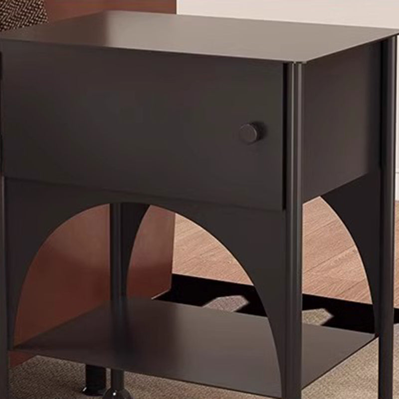 Table de nuit rectangulaire minimaliste moderne en fer avec 1 armoire pour chambre 