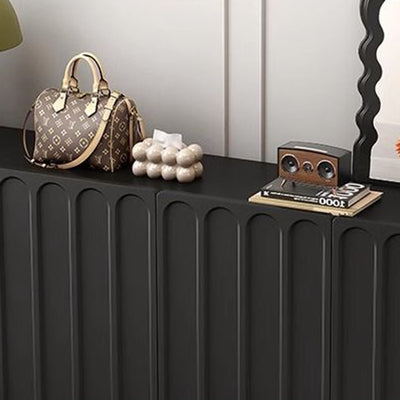 Contemporary Nordic Cream Rectangular Artificial Panel Shoe Storage 2/3 Cabinet For Entryways
